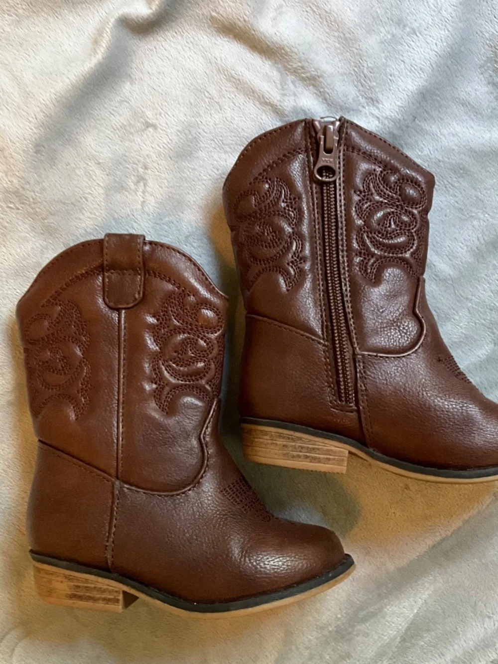 Girls Cowgirl Boots Brown Size 6
